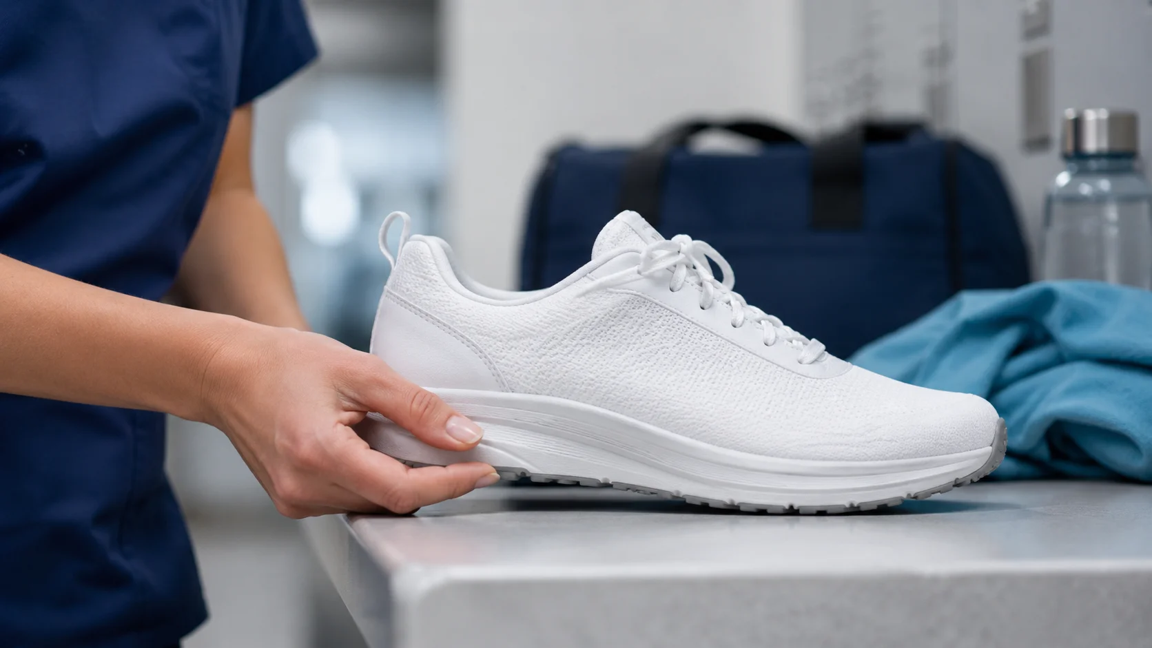Clean nursing shoe that may still have worn internal cushioning